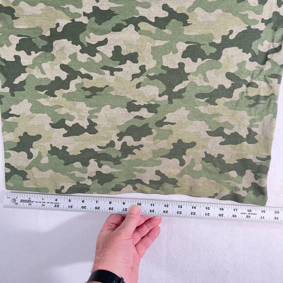Time And Tru T-Shirt Woman XXL 20 Scoop Neck Green Camo Short Sleeve 100% Cotton - Picture 6 of 10